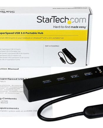 Startech Com  -port Usb     Hub With Built-in Cable Superspeed Laptop Usb Hub Portable Usb Splitter Mini Usb Hub  St4300pbu3  Hub   Porte
