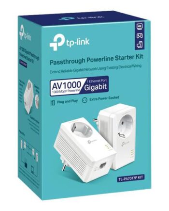 Tp-link Tl-pa7017p Kit V4 Starter Kit Powerline-adaptersæt Kan Sluttes Til Vægstik