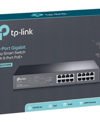 Tp-link Tl-sg1016pe Switch 16 Porte Smart Monterbar På Stativ