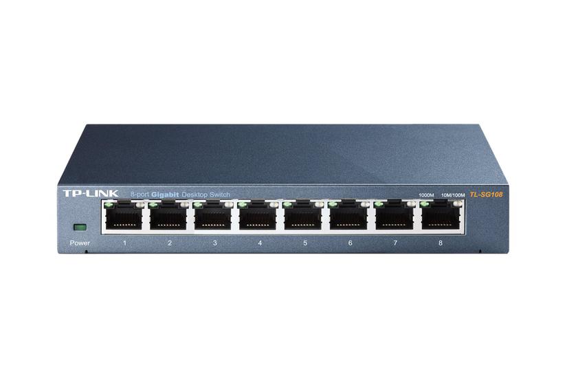 Tp-link Tl-sg108 -port Metal Gigabit Switch Switch Porte Ikke Administreret