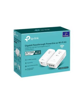 Tp-link Tl-wpa8631p Kit V3 Wi-fi Kit Powerline-adaptersæt Wi-fi   Kan Sluttes Til Vægstik