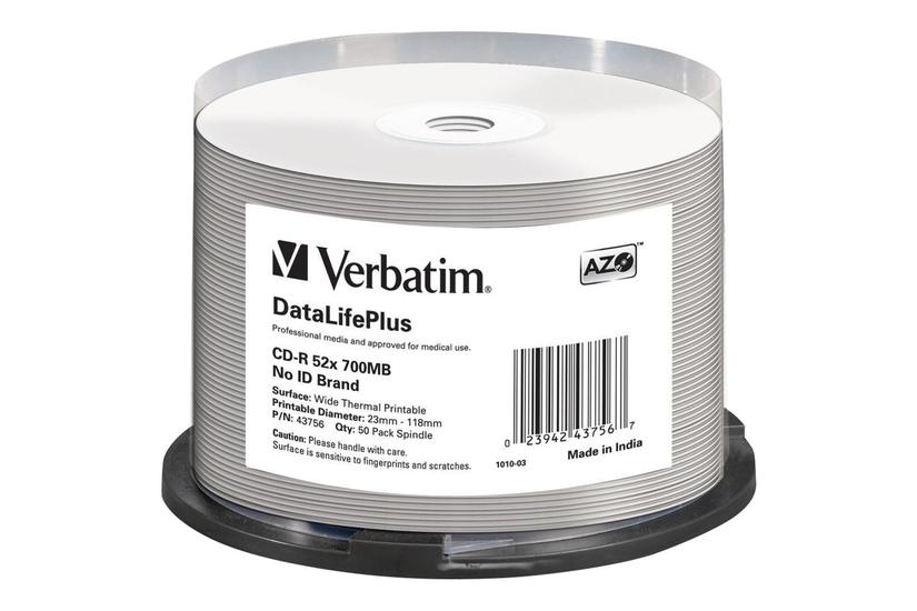Verbatim Datalifeplus Professional Cd- 50 700 Mb Lagringsmedie