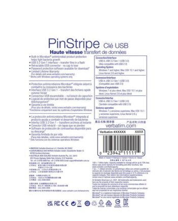 Verbatim Pinstripe Usb Flashdrive 256 Gb