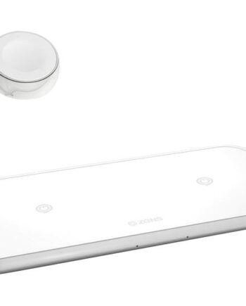 Zens Dual Watch Aluminium Wireless Charger Trådløs Opladningsmåtte   Ac-strømadapter 20 Watt