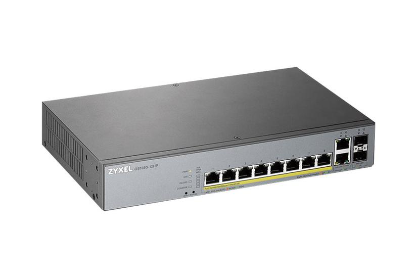 Zyxel Gs1350-12hp Switch Porte Smart Monterbar På Stativ