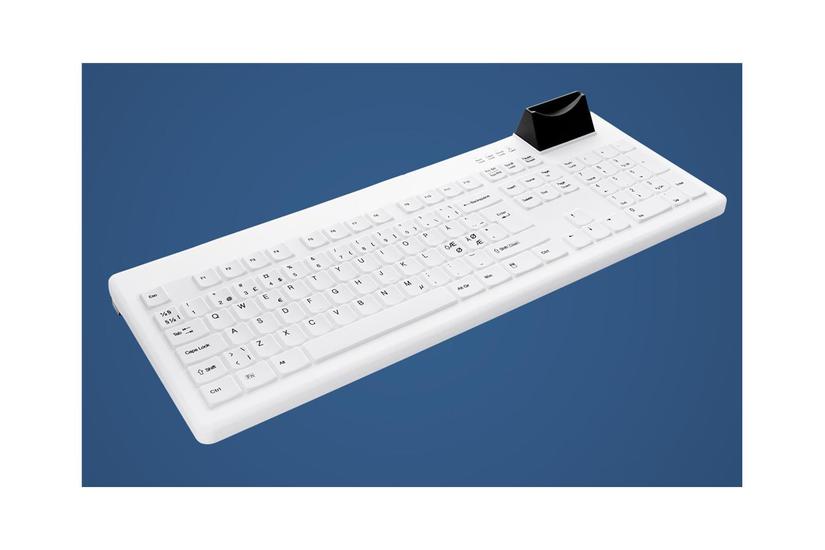 Active Key Ak-c8200f Tastatur Hygiejne Med Smart Id-kortlæser Qwerty Nordisk Sort Hvid Indgangsudstyr