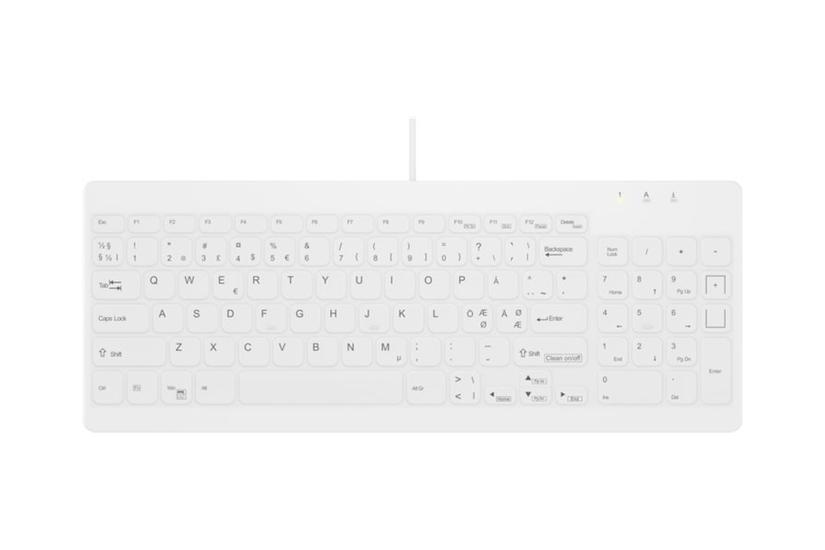 Active Key Ak-c7012 Tastatur Kompakt Hygiejne Fuld Forseglet Ip68 Qwerty Pan Nordic Hvid Indgangsudstyr