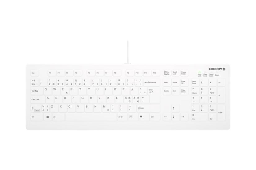 Active Key Ak-c8112 Tastatur Tørredesinfektion Flad Nøgleprofil 100 Full Size Qwerty Pan Nordic Hvid Indgangsudstyr