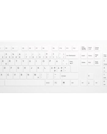 Active Key Ak-c8112 Tastatur Tørredesinfektion  Flad Nøgleprofil Qwerty Pan Nordic Hvid Indgangsudstyr