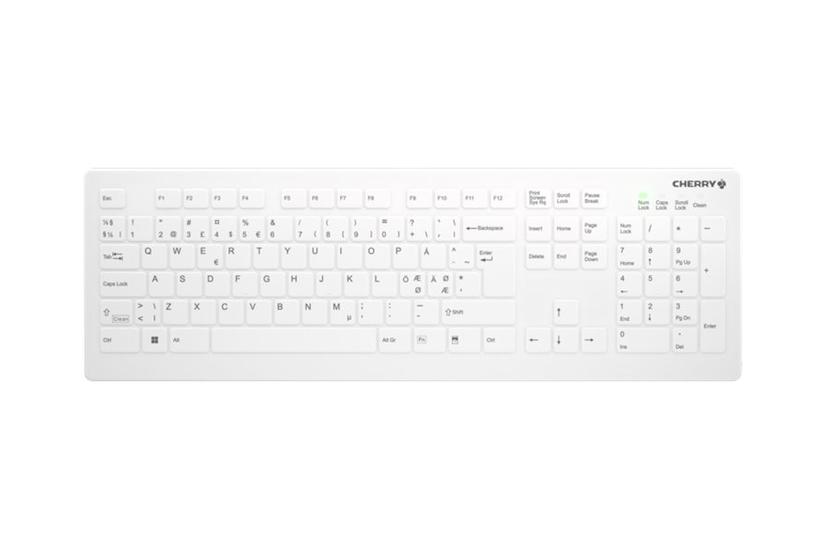 Active Key Ak-c8112 Tastatur Tørredesinfektion Flad Nøgleprofil Qwerty Pan Nordic Hvid Indgangsudstyr