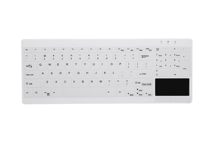 Active Key Medicalkey Ak-c7412f Tastatur Compact Med Touchpad Qwerty Pan Nordic Hvid Indgangsudstyr