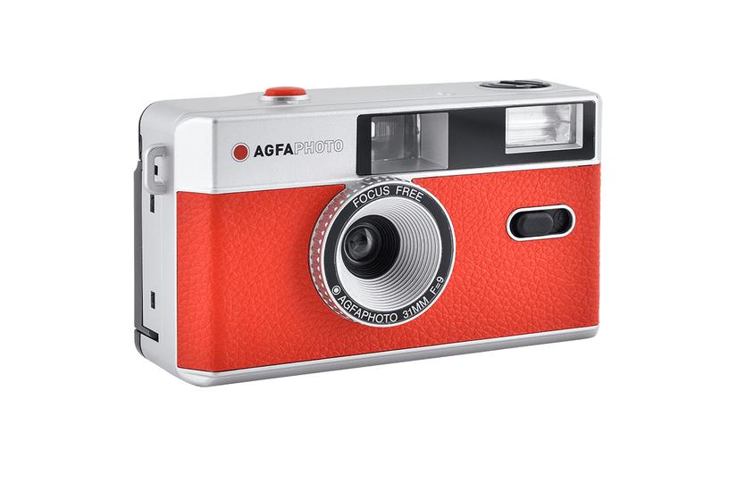 Agfaphoto 603001 Filmkamera Kompakt Filmkamera 35 Mm Rød Sølv