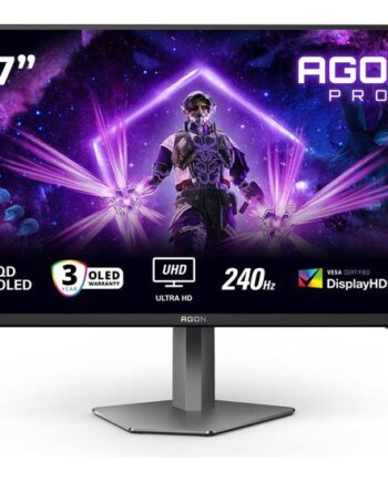 Aoc Agon Pro Ag276uzd Skærm 27  Vesa Adaptive-sync   5ms   3ms   03ms 4k Uhd 3840x2160 Ved 160hz