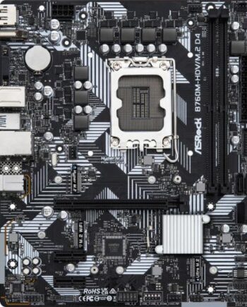 Asrock B760m-hdv     D4 Micro Atx Bundkort Lga1700 Sokkel