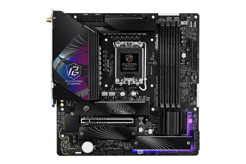 Asrock Phantom Gaming Z890m Riptide Wifi Bundkort Micro Atx Lga1851 Sokkel Z890