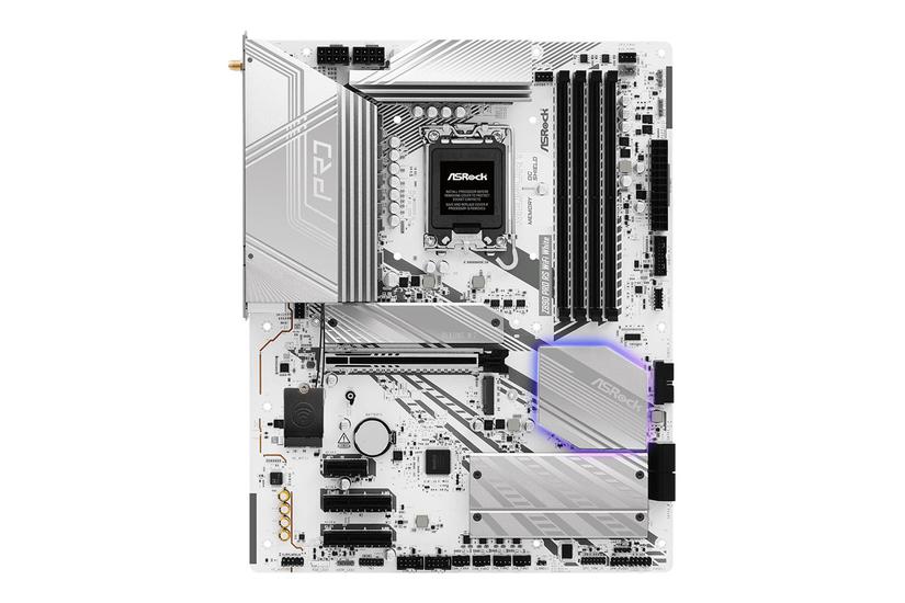 Asrock Z890 Pro Rs Wifi White Bundkort Atx Lga1851 Sokkel Z890
