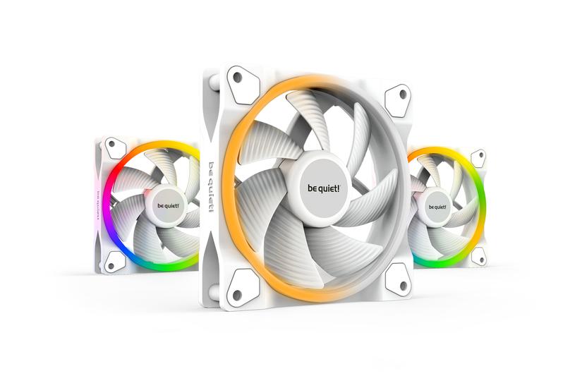 Be Quiet Light Wings White 120mm Pwm Triple Pack Computerkabinet Ventilator 12 Cm Hvid Stk
