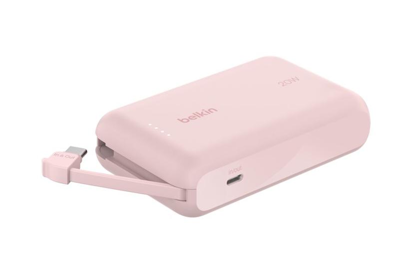 Belkin Boostcharge Powerbank Med Integreret Kabel 24 Pin Usb- 20 Watt