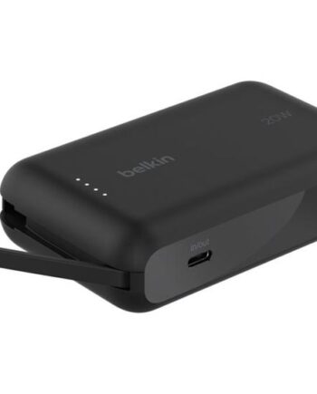 Belkin Boostcharge Powerbank Med Integreret Kabel 24 Pin Usb-  20 Watt
