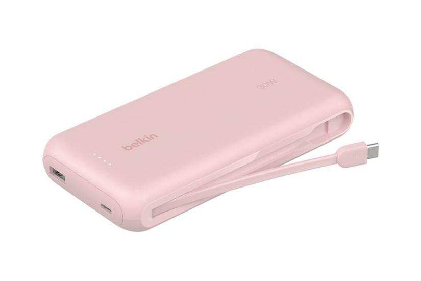 Belkin Boostcharge Powerbank Med Integreret Kabel Usb- Usb 30 Watt Mfi Certified