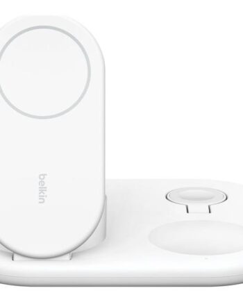 Belkin Boostcharge  -in-  Trådløs Opladningsstander Magnetisk  Foldbar  Med Qi2   Ac-strømadapter 15 Watt