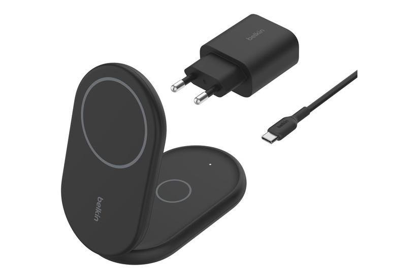 Belkin Boostcharge -in- Trådløs Opladningsstander Magnetisk Foldbar Med Qi2 Ac-strømadapter 15 Watt