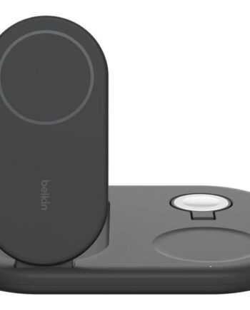 Belkin Boostcharge  -in-  Trådløs Opladningsstander Magnetisk  Foldbar  Med Qi2   Ac-strømadapter 15 Watt