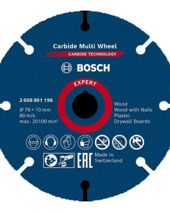 Bosch Expert Carbide Multi Wheel Kæreskive For Plastik  Træ Med Søm  Hardwood  Gipsvægtavler