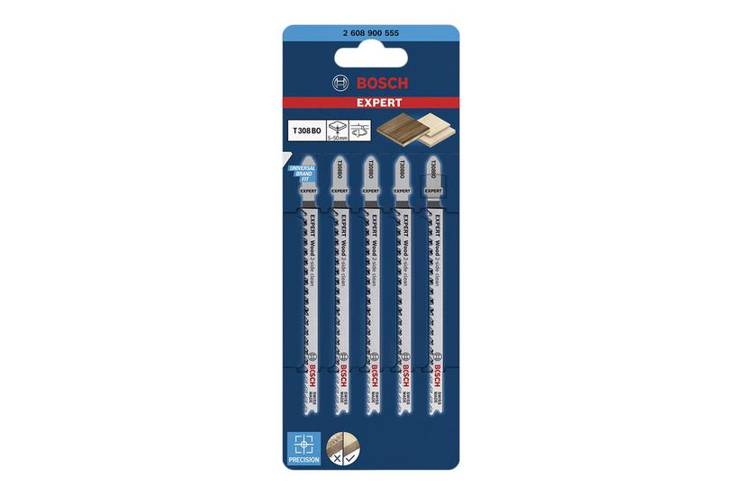Bosch Expert Wood -side Clean T308 Bo Stiksavsklinge For Krydsfiner Blødtræ Solidt Træ Møbelplade Stykker
