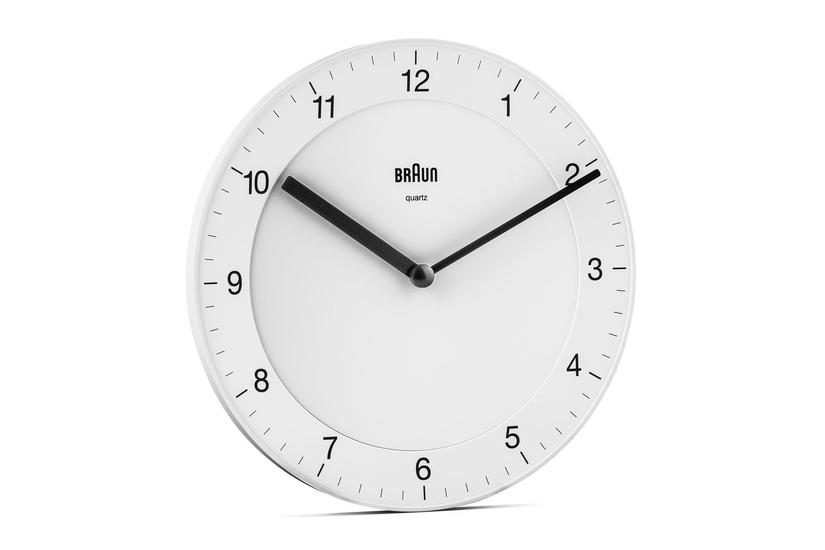 Braun Bc 06 Quarzwanduhr Analog Weiß