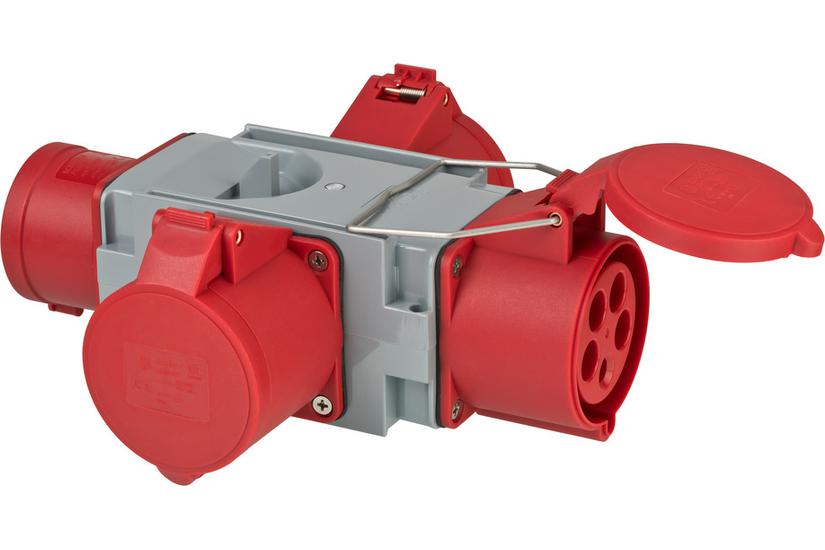 Brennenstuhl 1081670 Strømstik Adapter Grå Rød