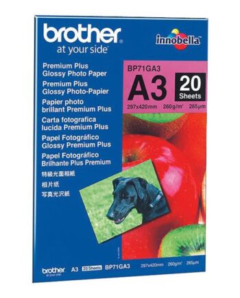 Brother Innobella Premium Plus Bp71ga3 Fotopapir Skinnende 20 Ark A3 260 Gsm