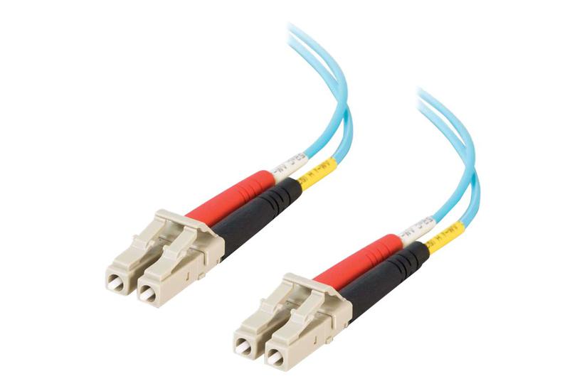 C2g Lc-lc 10gb 50 125 Om3 Duplex Multimode Pvc Fiber Optic Cable Lszh Netværkskabel 20 20 Akvamarin