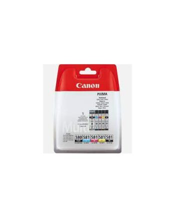 Canon Cli-581       Bk Photo Value Pack   Pakker Sort  Gul  Cyan  Magenta Original Blækbeholder   Papirsæt