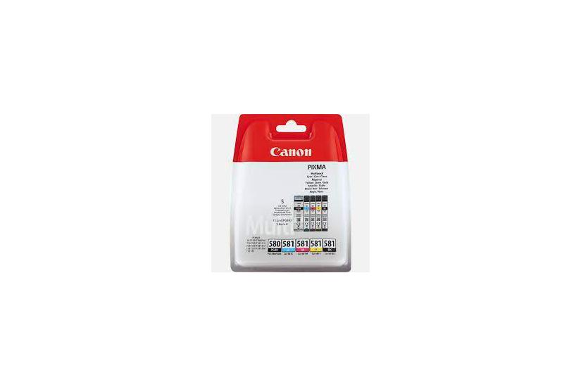 Canon Cli-581 Bk Photo Value Pack Pakker Sort Gul Cyan Magenta Original Blækbeholder Papirsæt