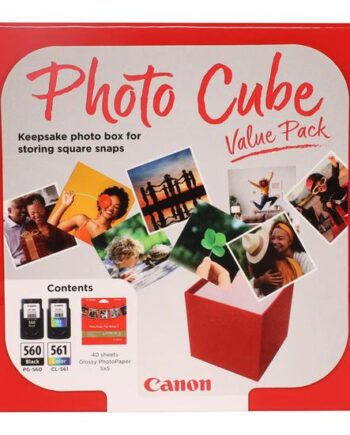 Canon Pg-560 Cl-561 Photo Value Pack   Pakker Farve  Cyan  Magenta  Gul  Pigmenteret Sort Original Skinnende Blækbeholder   Papirsæt