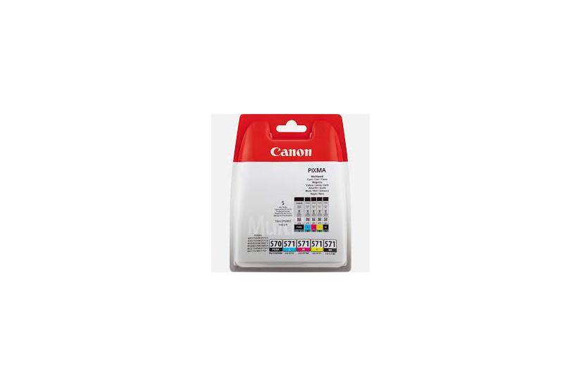 Canon Pgi-570 Cli-571 Pgbk Bk Multi Pack Pakker Pigmenteret Sort Sort Gul Cyan Magenta Original Blækbeholder