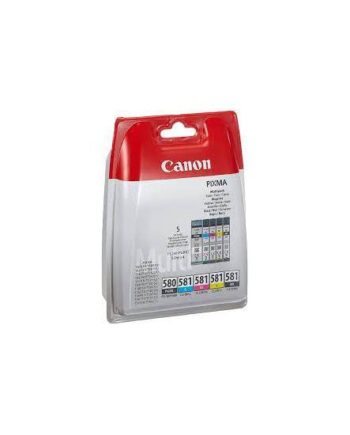 Canon Pgi-580 Cli-581 Pgbk       Bk Multi Pack   Pakker Pigmenteret Sort  Sort  Gul  Cyan  Magenta Original Blækbeholder