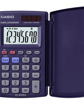 Casio Hs-8vera Regnemaskine Lomme Finansiel Blå