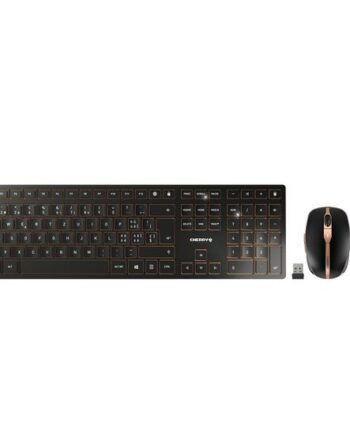 Cherry Dw 9100 Slim Sæt Med Mus Og Tastatur Schweizisk Sort Bronze Indgangsudstyr