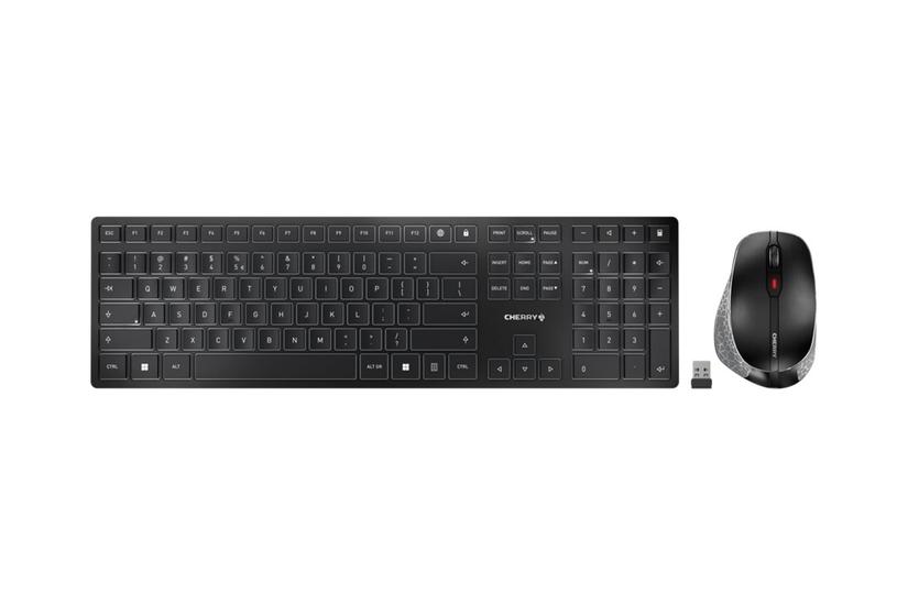 Cherry Dw 9500 Slim Sæt Med Mus Og Tastatur Tysk Grå Sort Indgangsudstyr
