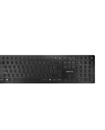 Cherry Kw 9100 Slim Tastatur Belgisk Sort  Sølv Indgangsudstyr
