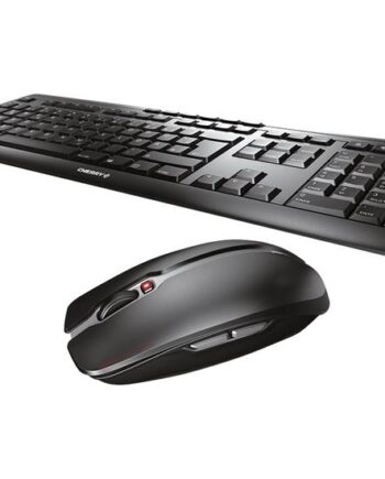 Cherry Stream Desktop Sæt Med Mus Og Tastatur Belgisk Sort Indgangsudstyr