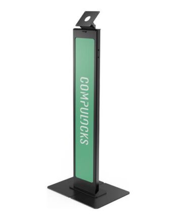 Compulocks Brandable Vesa Floor Stand For Screens Up To 32 Inches Stativ For Lcd Display Brandbar  Med Stor Baseplade Sort