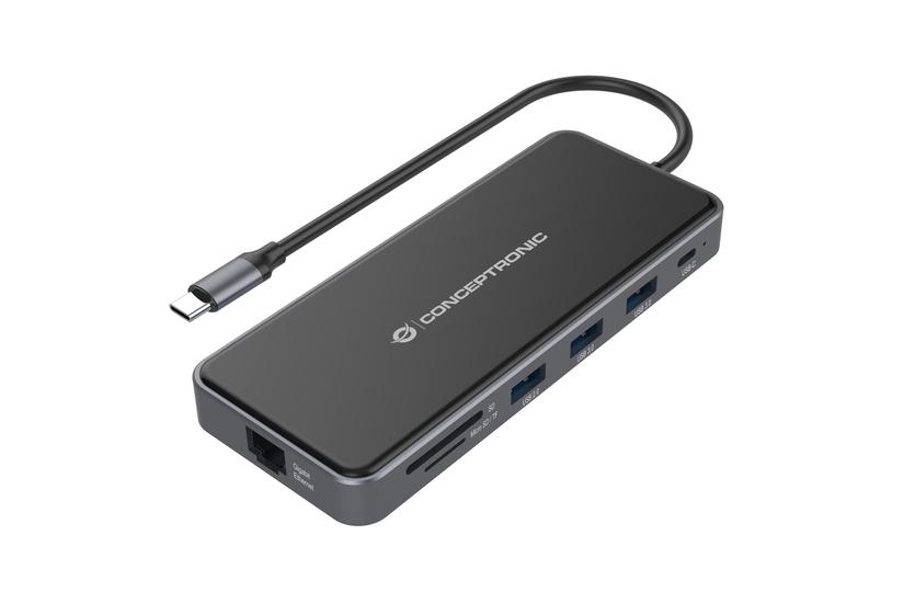 Conceptronic Donn15g Dockingstation Ledningsført Usb Gen Gen Type- Grå