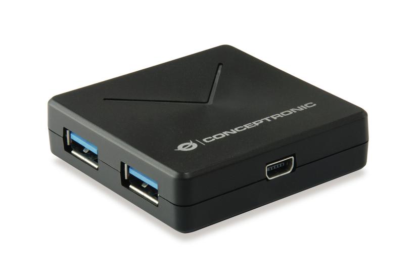 Conceptronic Hubbies02b Interface Hub Usb Gen Gen Mini- 5000 Mbit Sort