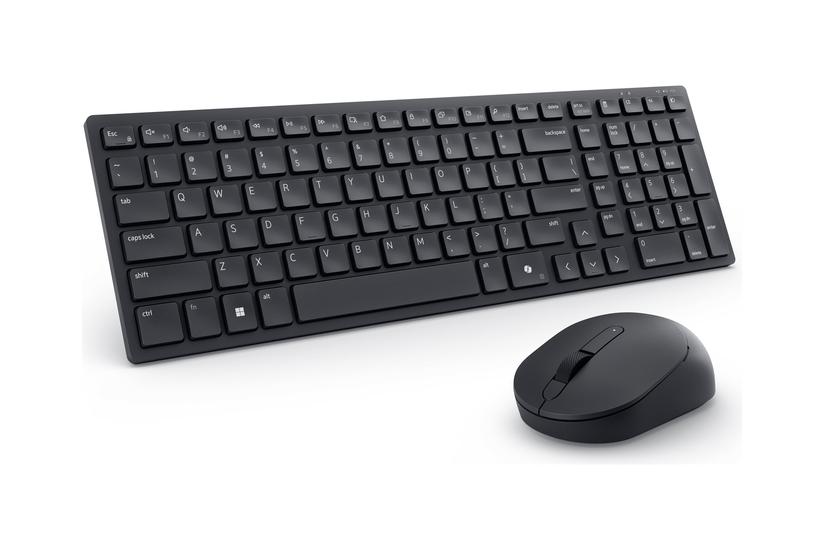 Dell Pro Compact Silent Keyboard And Mouse Km555 Sæt Med Mus Og Tastatur Qwerty Pan Nordic Sort Indgangsudstyr
