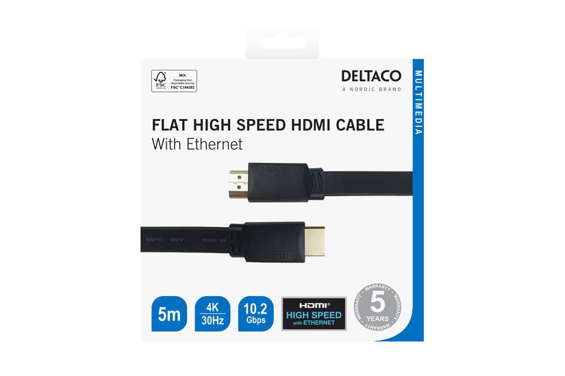 Deltaco Hdmi-kabel Med Ethernet