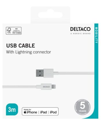 Deltaco Lightning-kabel