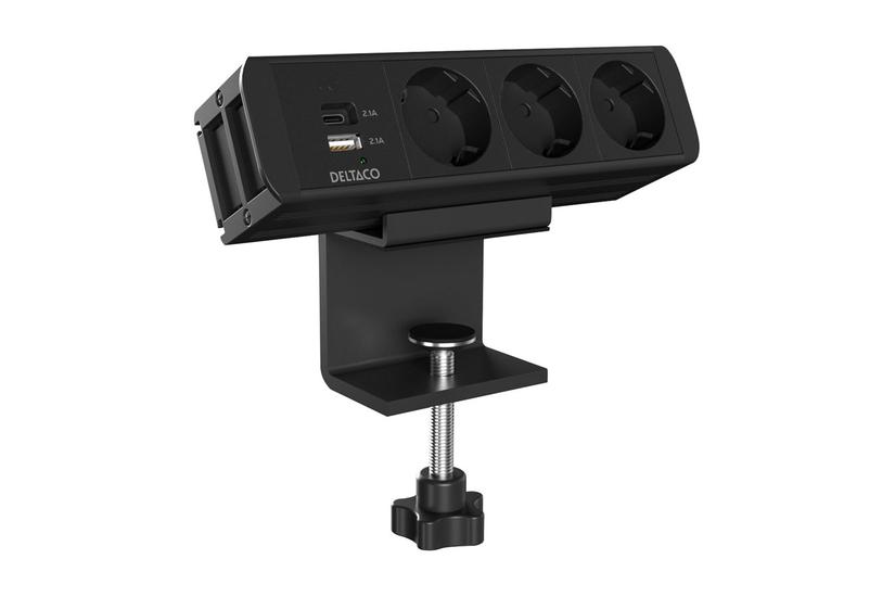 Deltaco Office Stikdåse På Skrivebordet 1x21w Usb Oplader Gts18 Kabelconnector